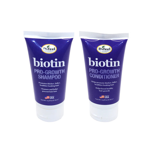 Difeel: Biotin Pro-Growth Shampoo & Conditioner (Travel/Sample) Set