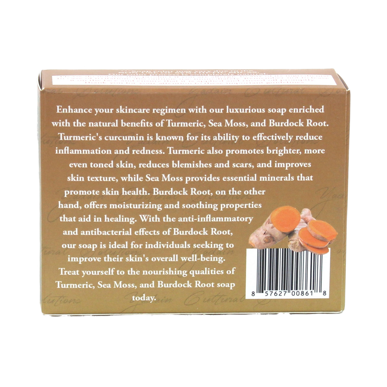 Turmeric Sea Moss Burdock Root Skin Rehabilitator Raw Soap - 7 oz