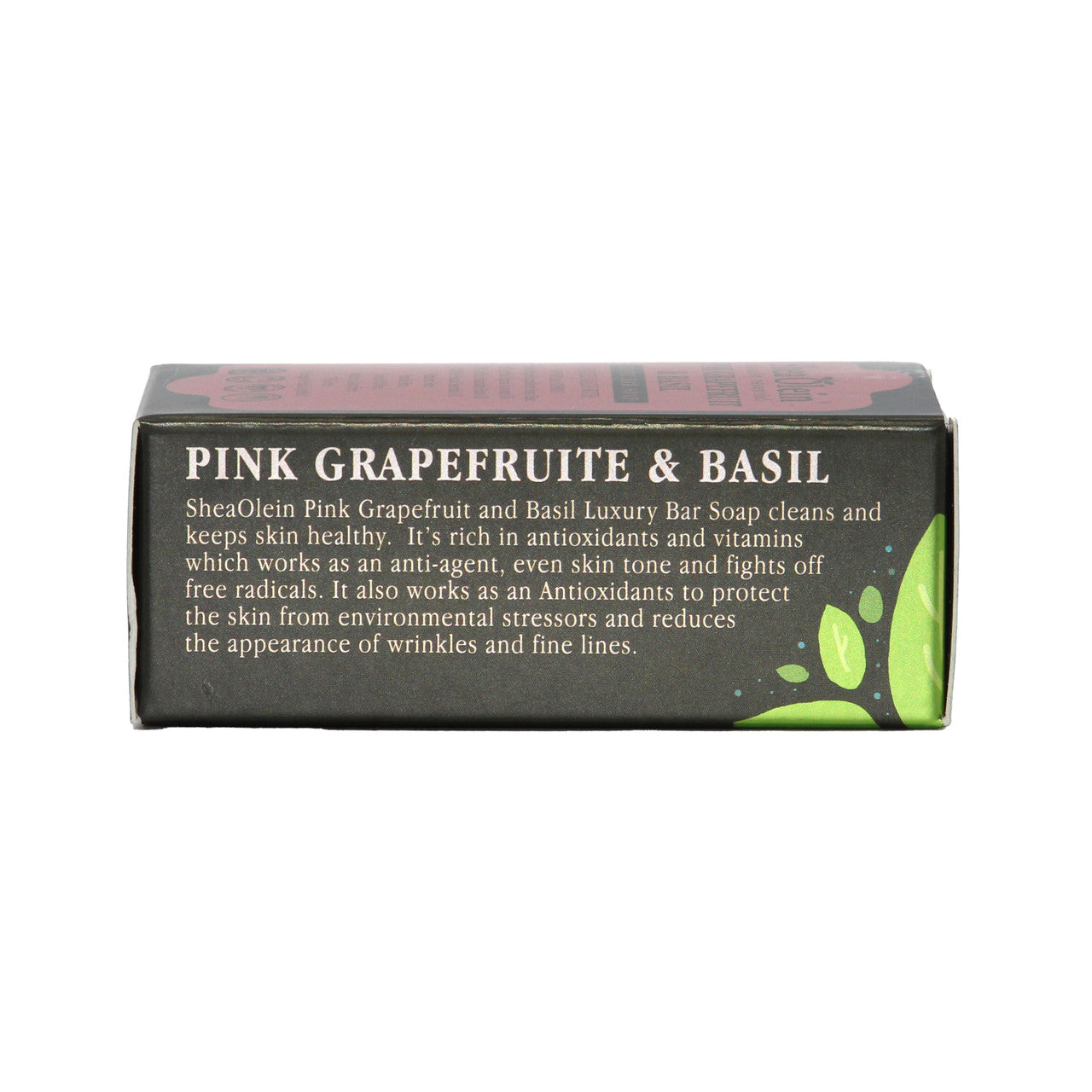 Shea Olein Luxury Bar Soap: Pink Grapefruit & Basil- 8 oz