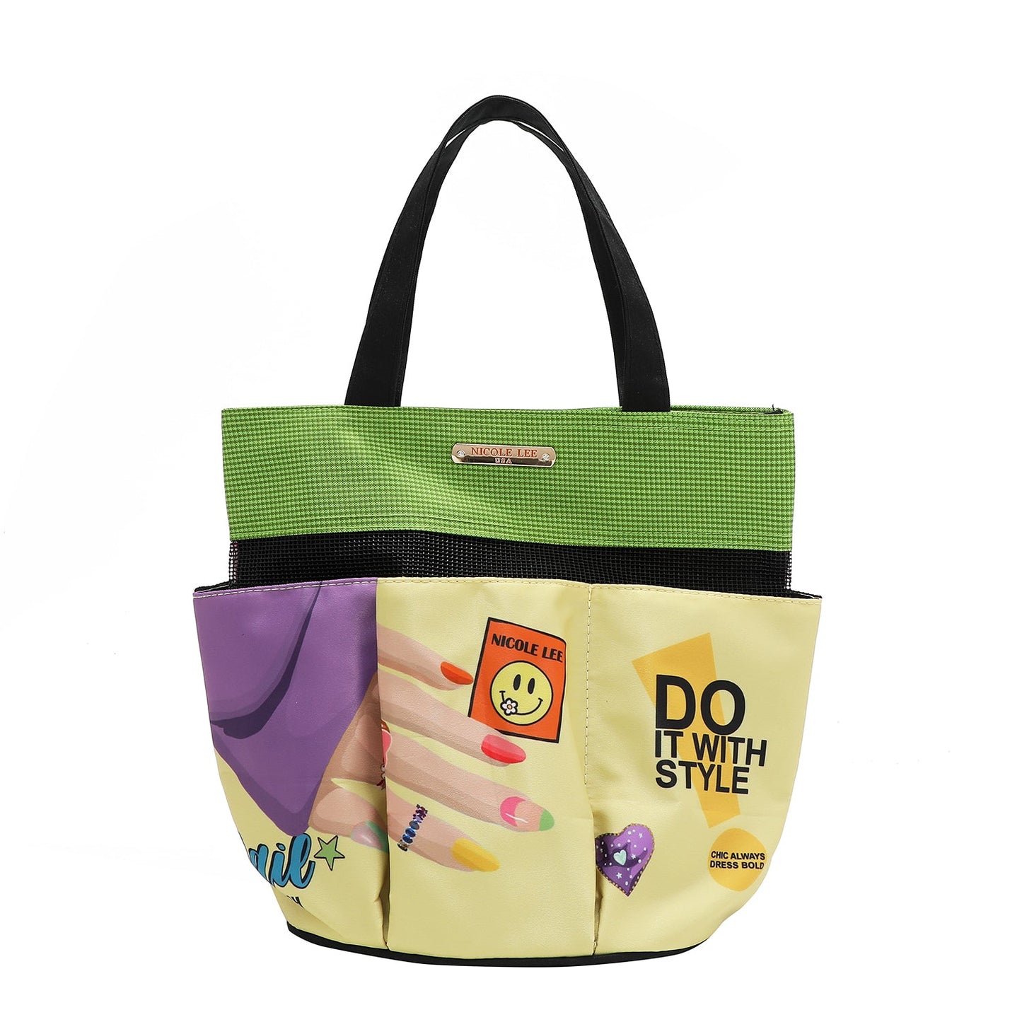 Nicole Lee USA Bella Caddy Organizer Bag- Nail Polish Theme