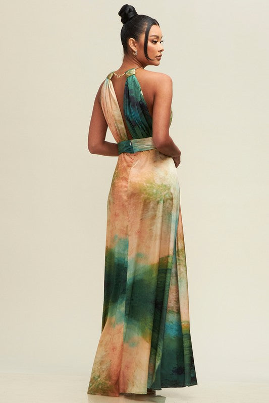 Goddess Olive Maxi Dress