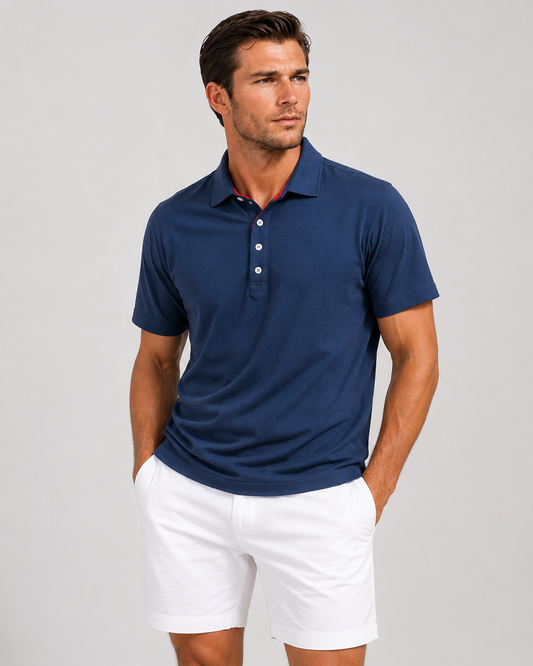 Buki Cinqo Polo Pacote com 4 - Marinho/Branco/Verde-azulado/Azul