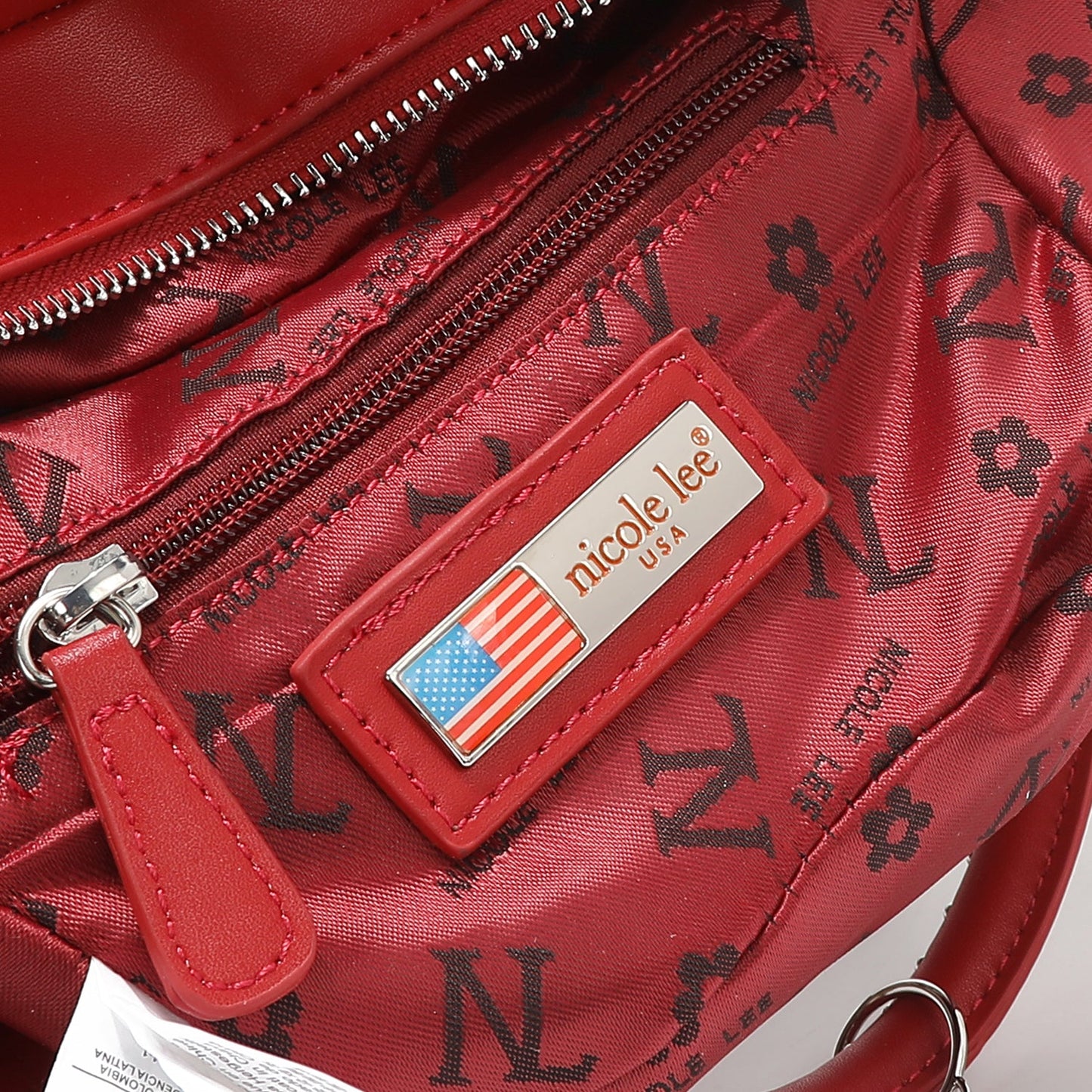 Authentic Nicole Lee USA Butterfly Bag- Red