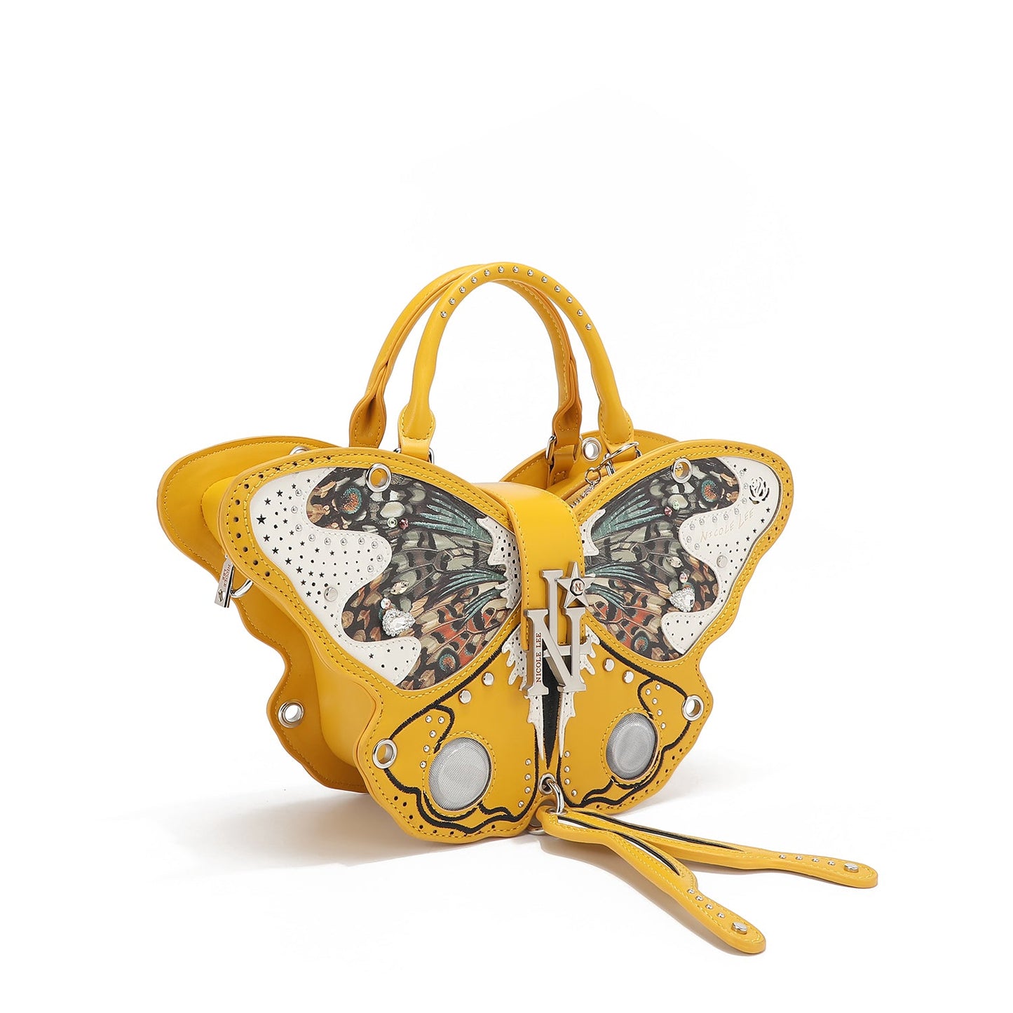 Authentic Nicole Lee USA Butterfly Bag- Yellow