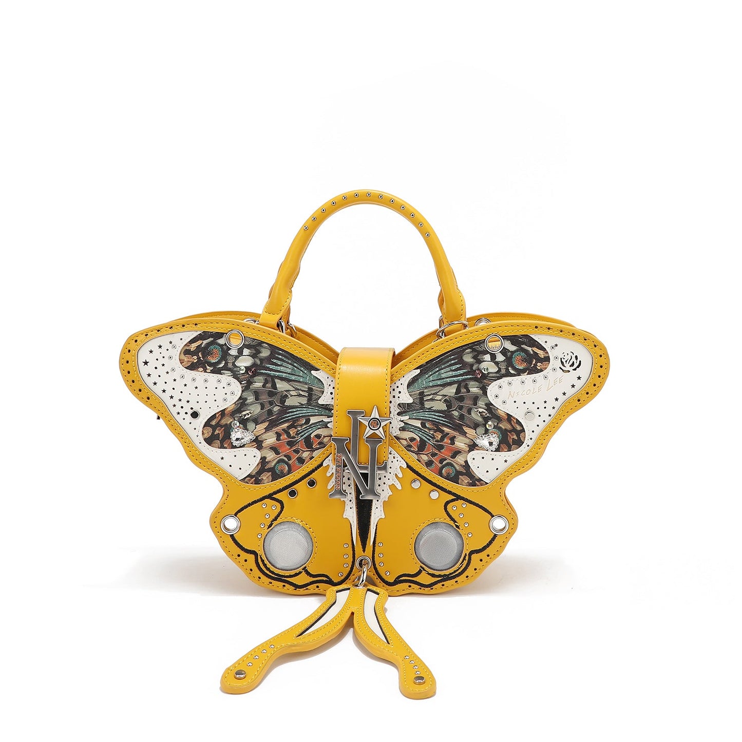 Authentic Nicole Lee USA Butterfly Bag- Yellow