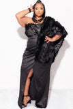 Plus Size Glamour in Black Maxi Dress