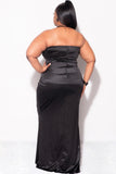 Plus Size Glamour in Black Maxi Dress