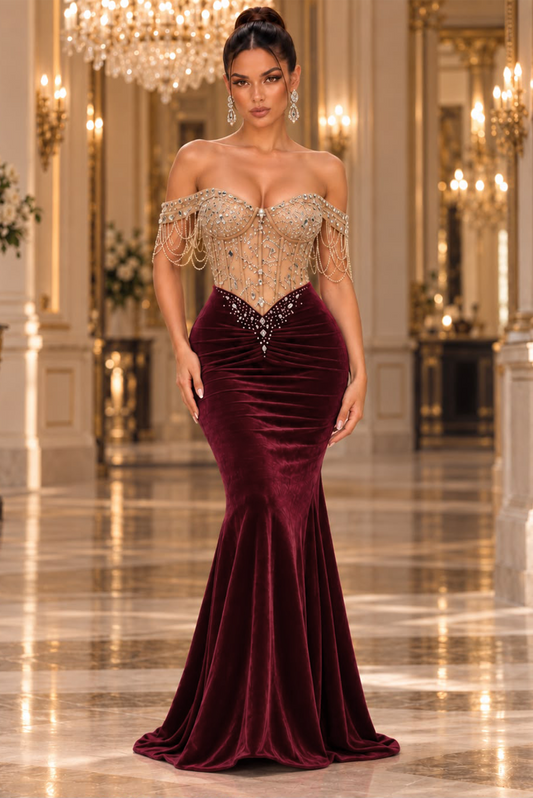 I Own The Room Gala Maxi Dress- Burgundy