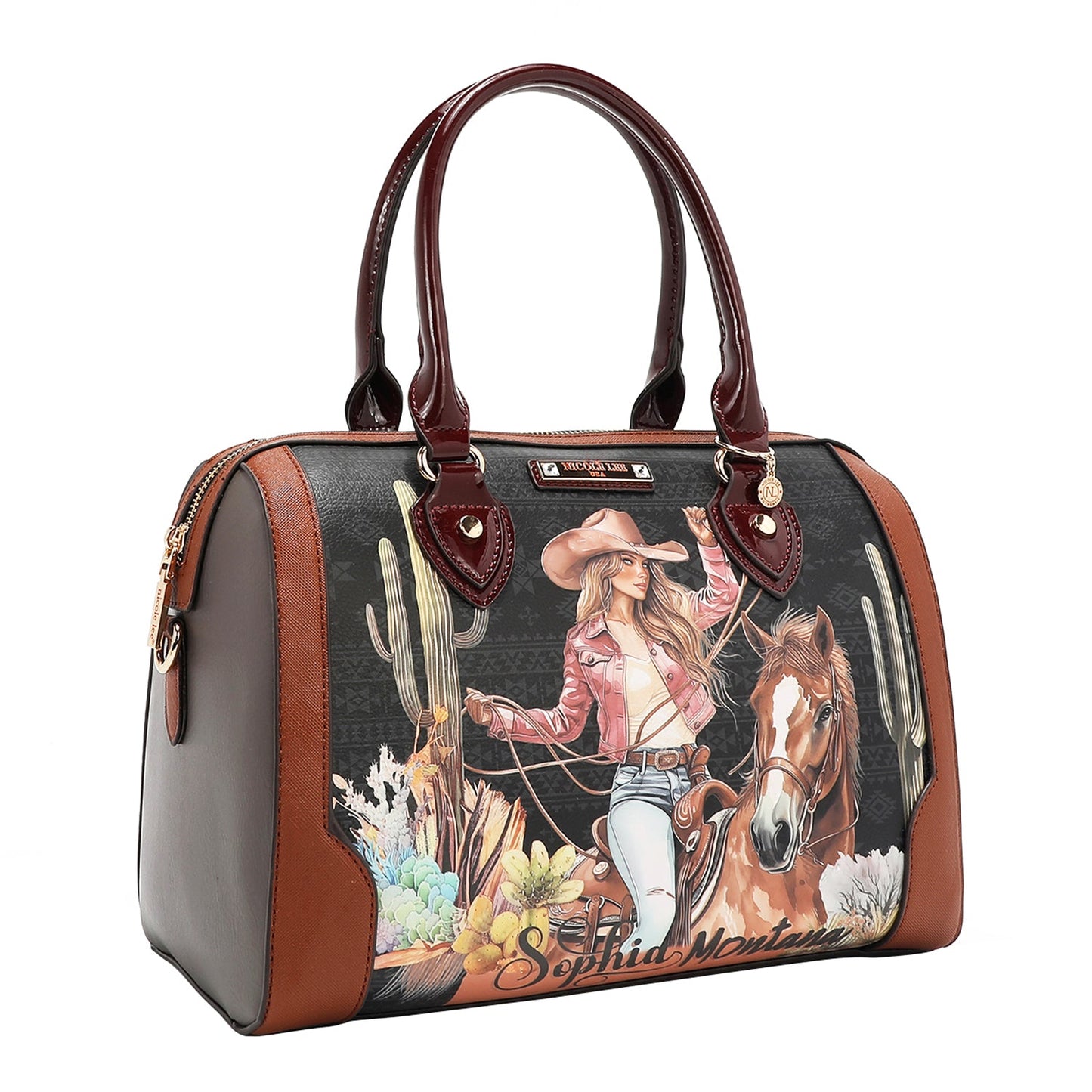 Nicole Lee USA "Sofia Montana" 3 Piece Bag Set- Boston/Mini Backpack/Wallet