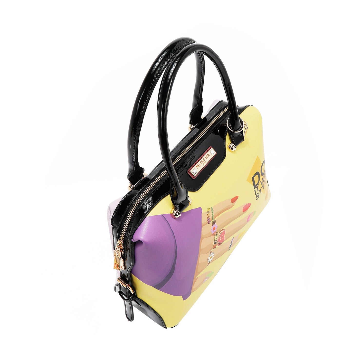 Authentic Nicole Lee USA "Nail Polish" 3 Piece Handbag Set