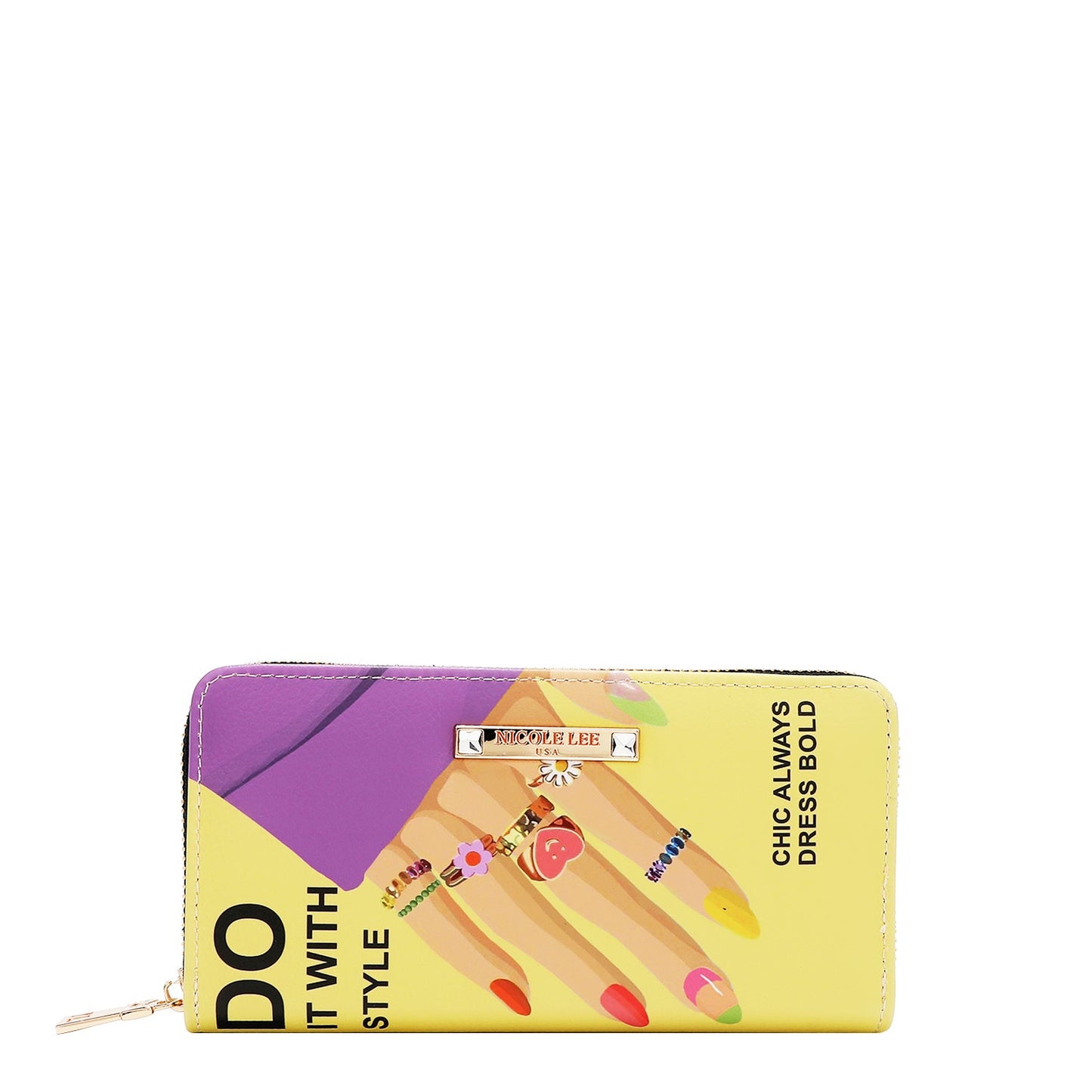 Authentic Nicole Lee USA "Nail Polish" 3 Piece Handbag Set