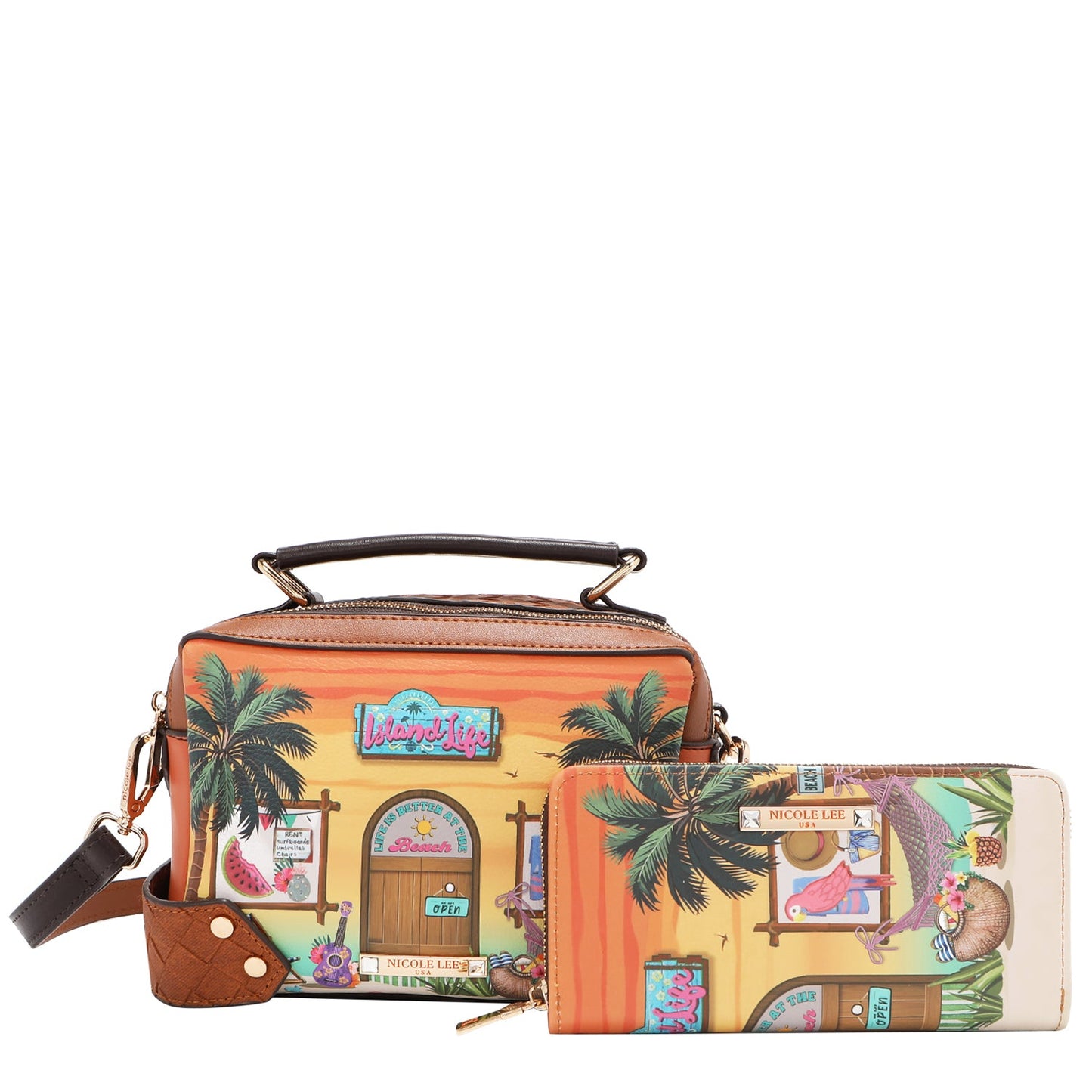 Authentic Nicole Lee "Sun and Sand" 3 Piece Set