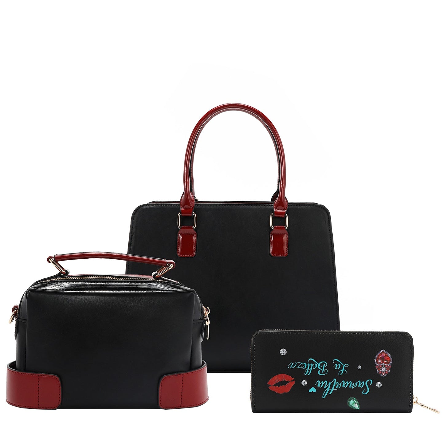 Nicole Lee USA "Samantha La Belleza" 3 Piece Set- Tote/Crossbody/Wallet