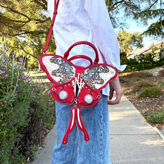 Authentic Nicole Lee USA Butterfly Bag- Red