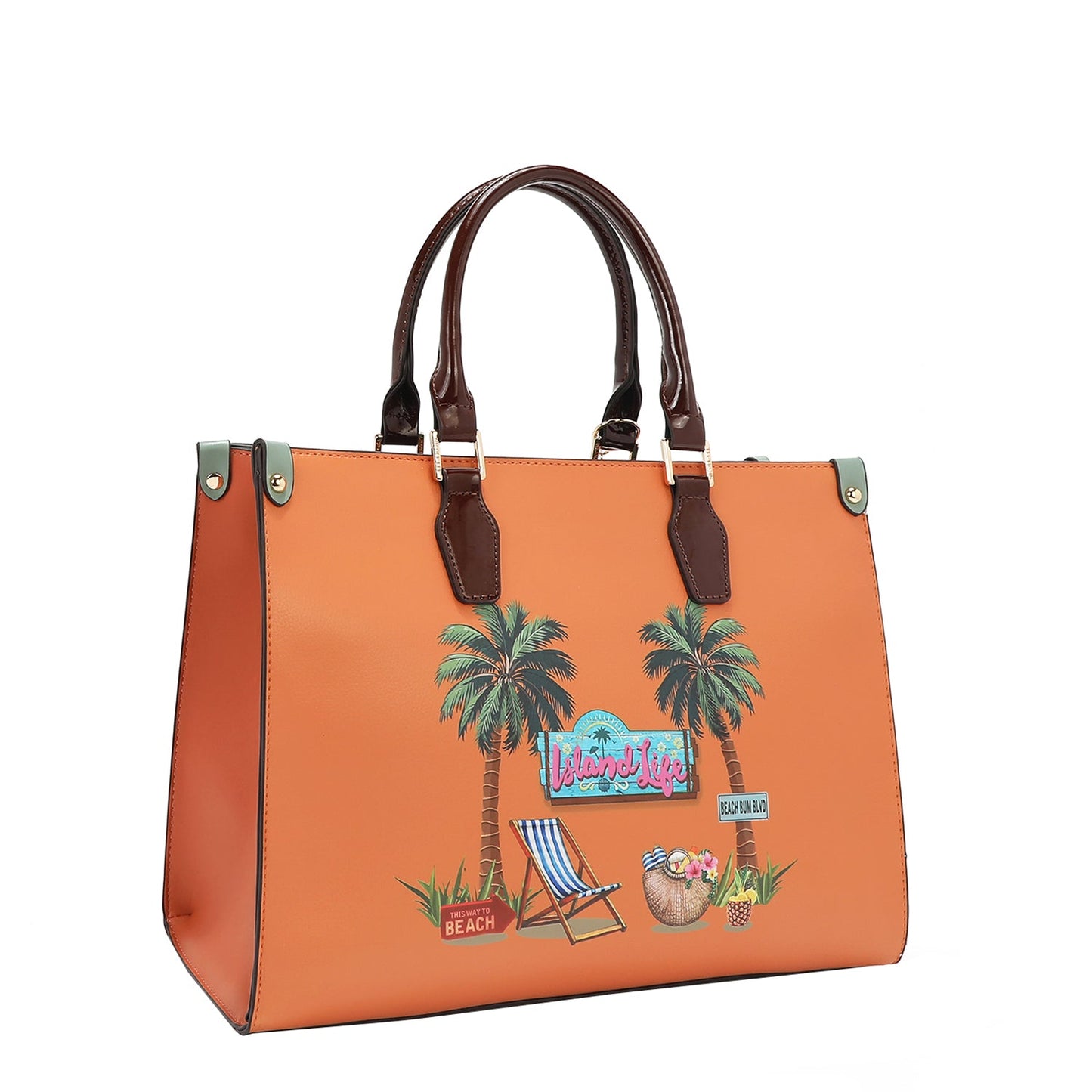 Authentic Nicole Lee "Sun and Sand" Satchel Bag
