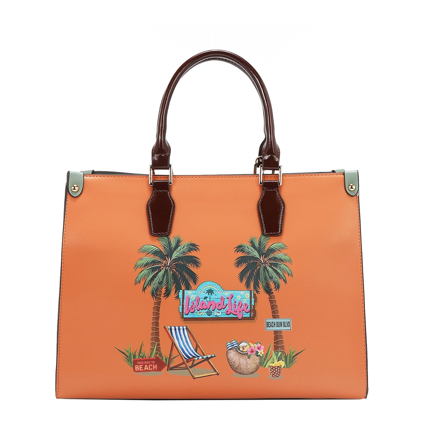 Authentic Nicole Lee "Sun and Sand" Satchel Bag