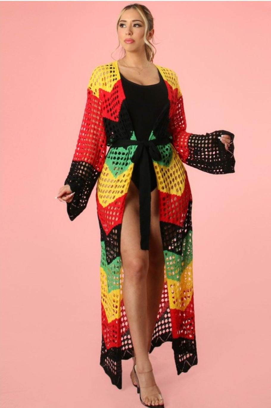 Rasta Reggae Jamaican Long Cardigan/Kimono