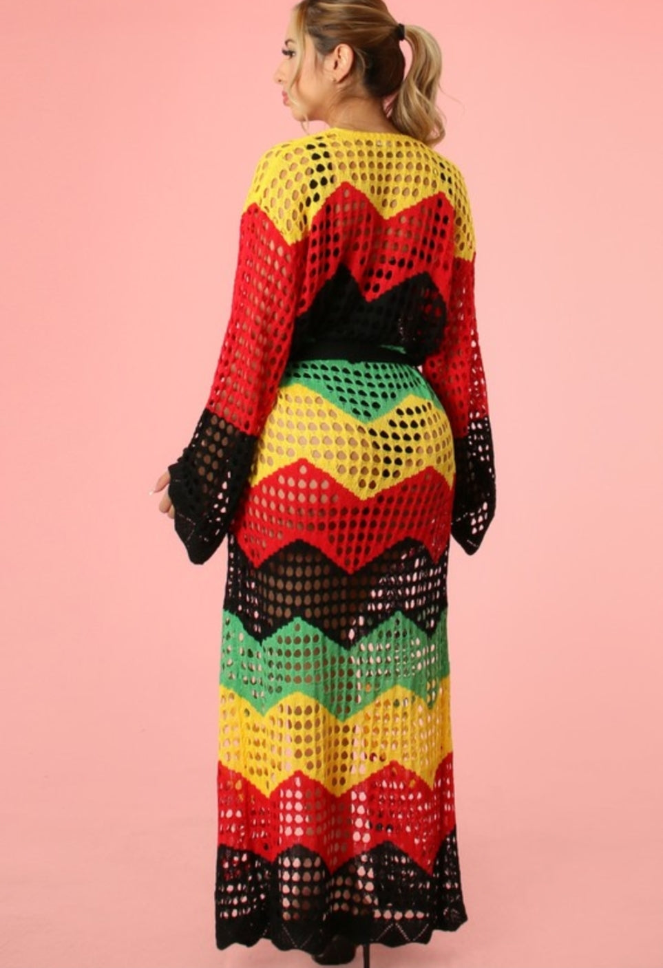 Rasta Reggae Jamaican Long Cardigan/Kimono