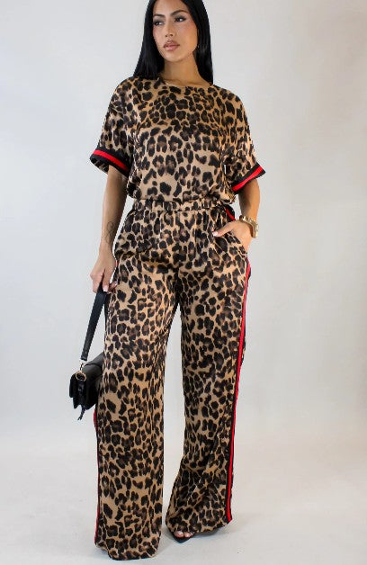 Animal Print Pants Set