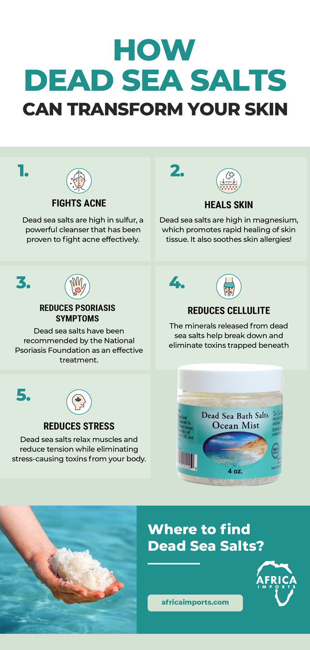 Set Of 5 Scented Dead Sea Salts - 4 oz.