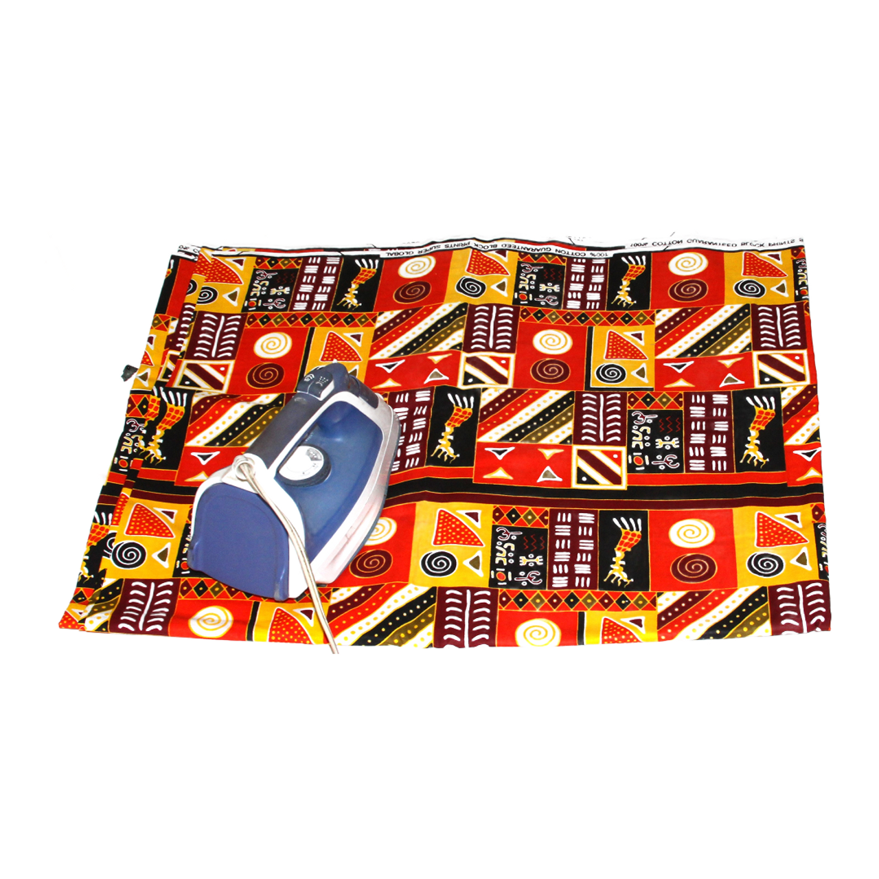 Orange Tribal Mud Print Fabric - 6 Yards