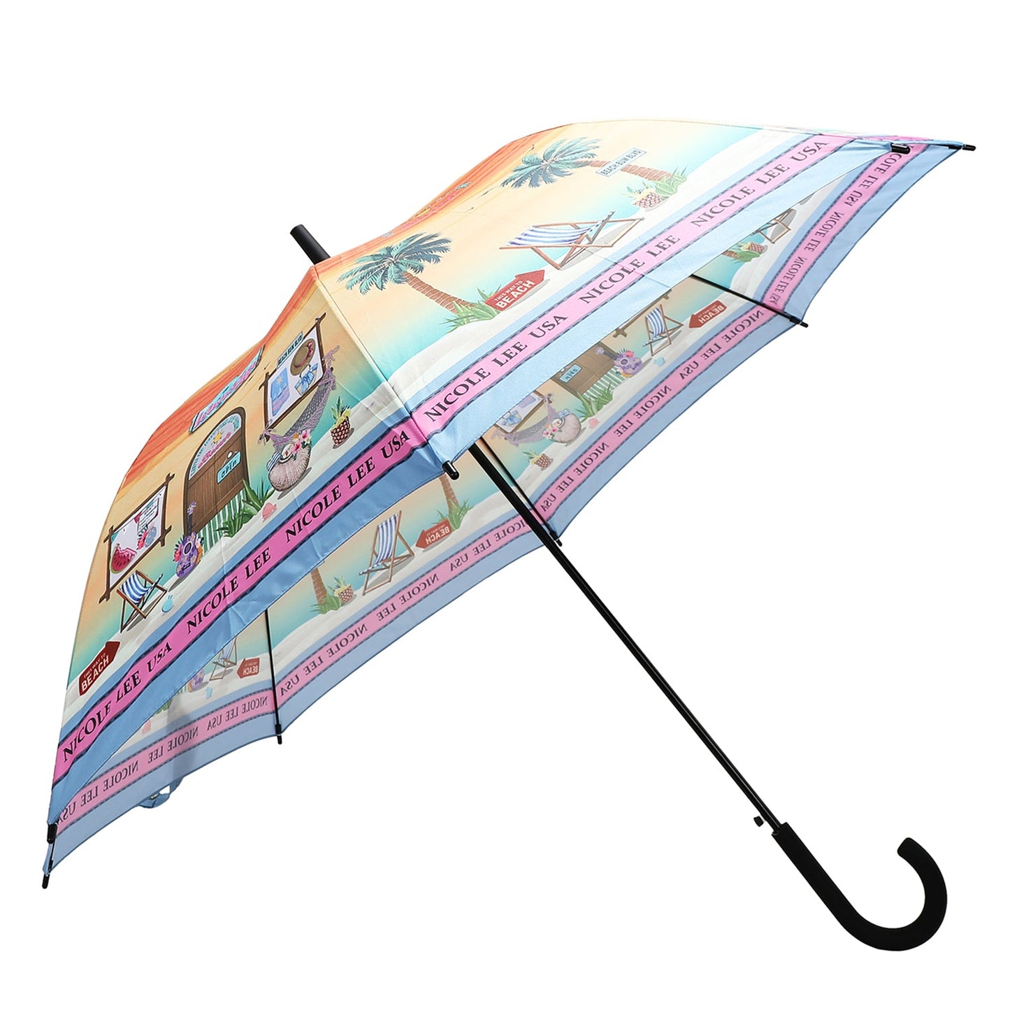 Authentic Nicole Lee USA "Sun and Sand" Doorman Umbrella