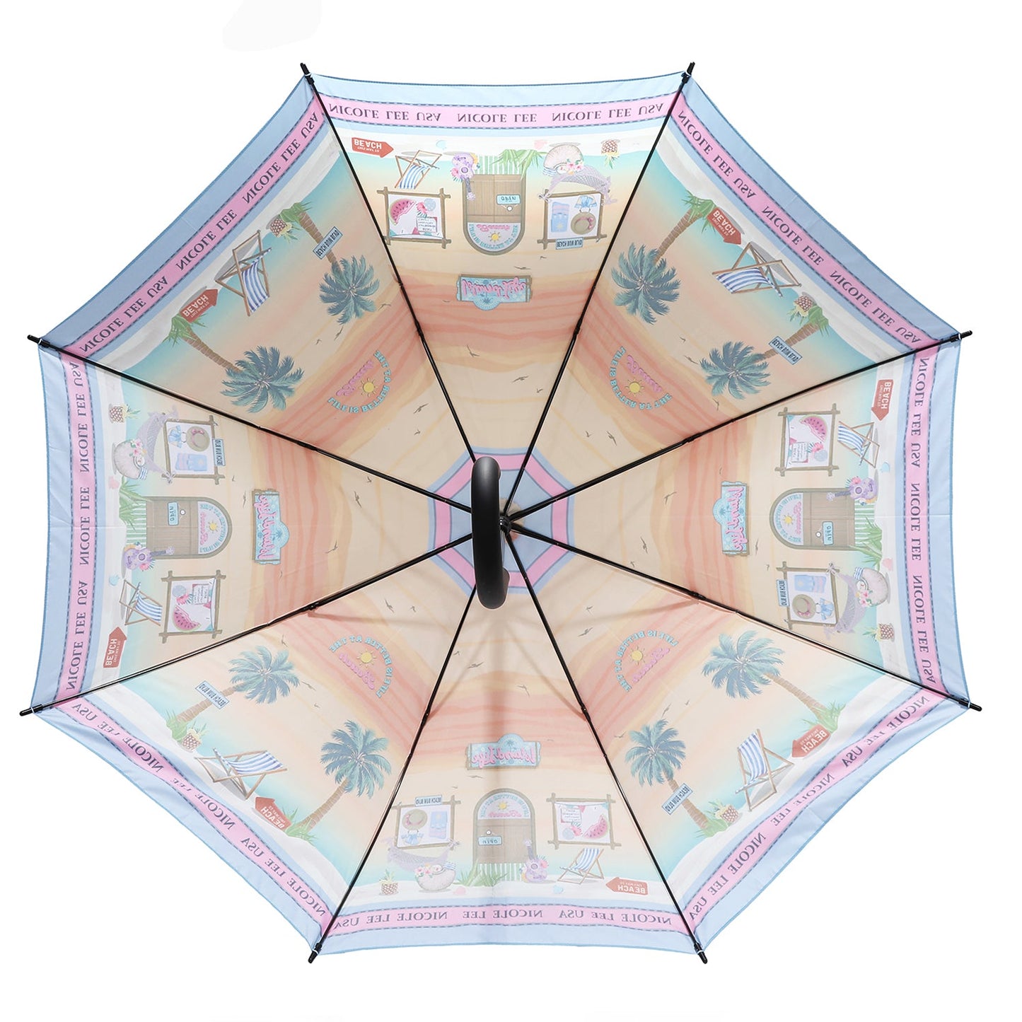 Authentic Nicole Lee USA "Sun and Sand" Doorman Umbrella