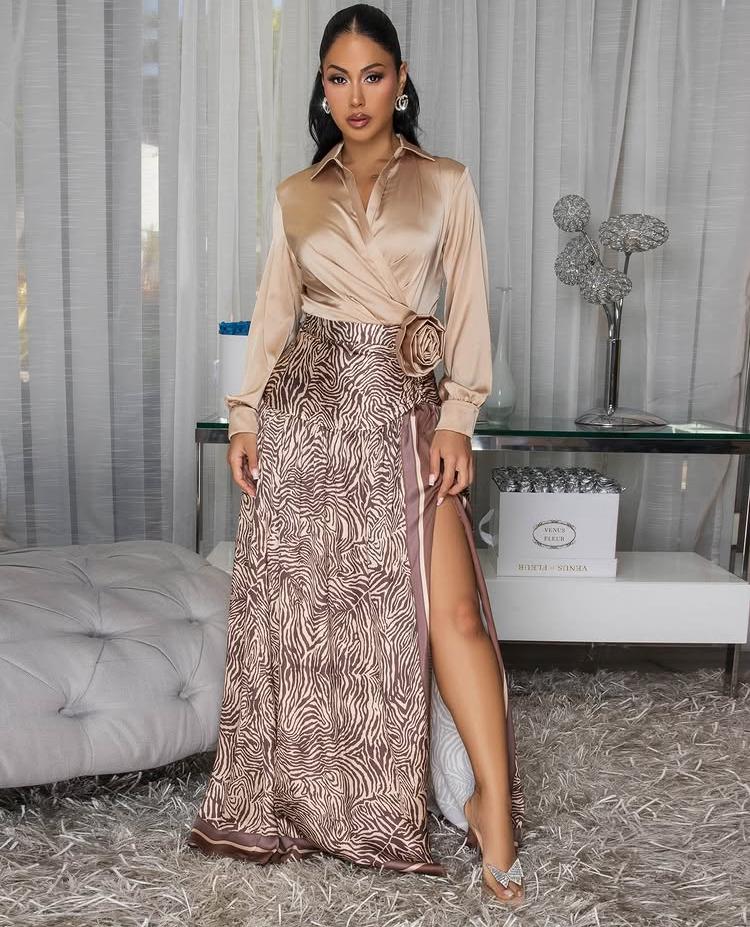 Cindy Lou Maxi Dress- Brown