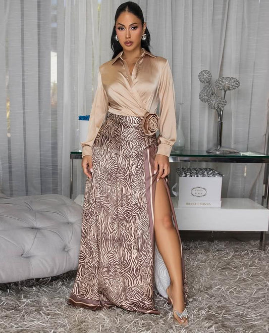 Cindy Lou Maxi Dress- Brown