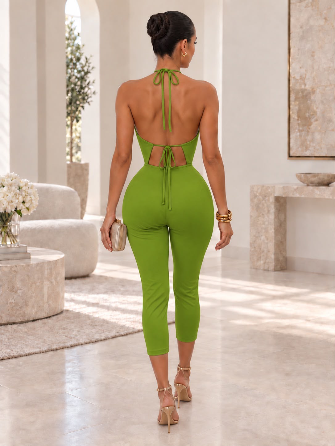 Capri Romper- Green