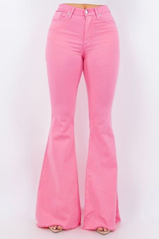 Bell Bottom Jean in Pink- Inseam 32