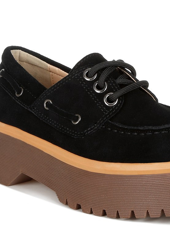 Cuckatoos Chunky Suede Oxford Loafers- 2 Colors