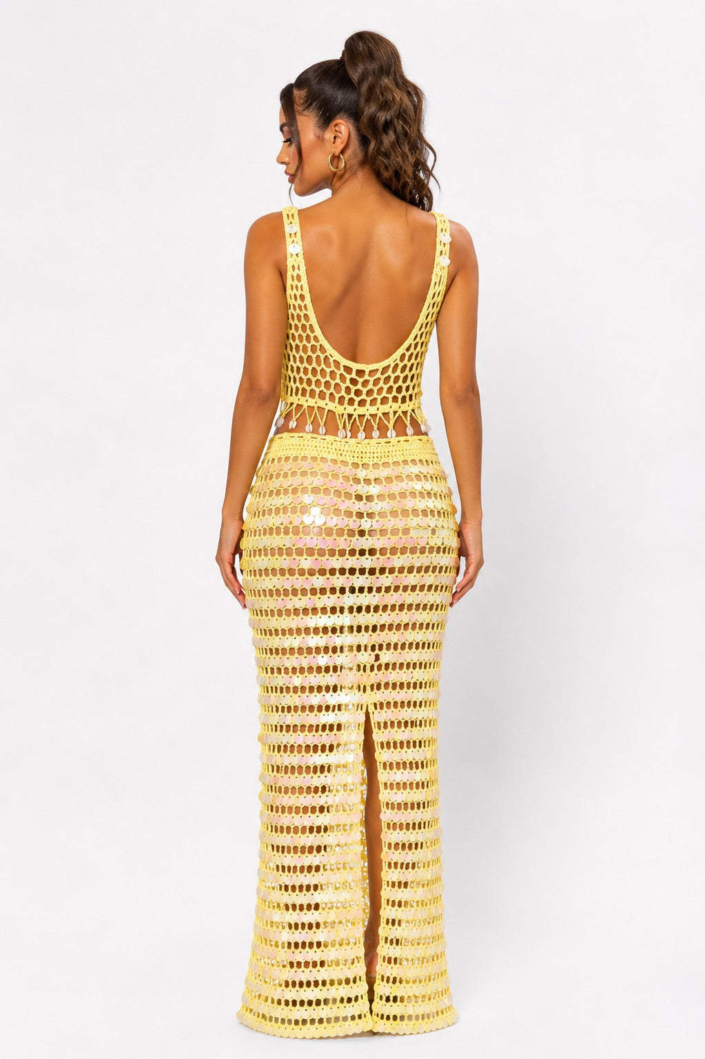 Mint Oasis Swimwear Coverup Skirt Set- Yellow