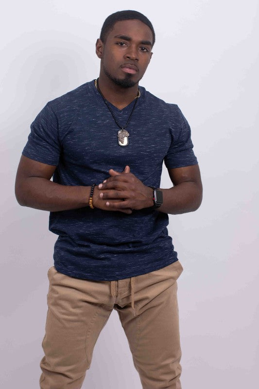 Men's Tri-Blend V-Neck T-Shirt-6 Colors