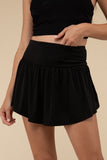 Wide Band Tennis Skirt with Zippered Back Pocket-3 Colors