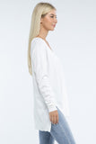 Hi-Low Hem Front Seam Sweater Top- 5 Colors