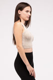 Washed Ribbed Cropped V-Neck Tank Top-4 Colors