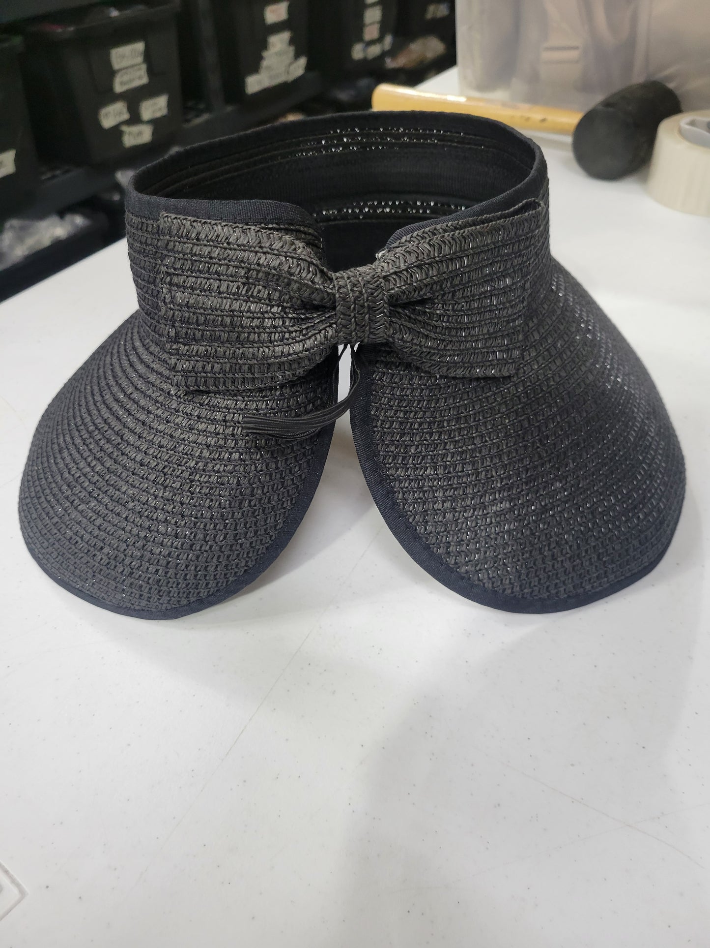 Foldable Wide Brim Bow Visor Hat