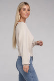 Viscose Cross Wrap Pullover Sweater Top- 4 Colors