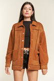 FAUX FUR AND SUEDE JACKET -OLIVE OR CAMEL