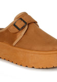 Ryeson Buckle Strap Platform Classic Slip-On Shoes-2 Colors