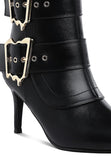 Ebera Chunky Buckle Strap Ankle Boots- 2 Colors