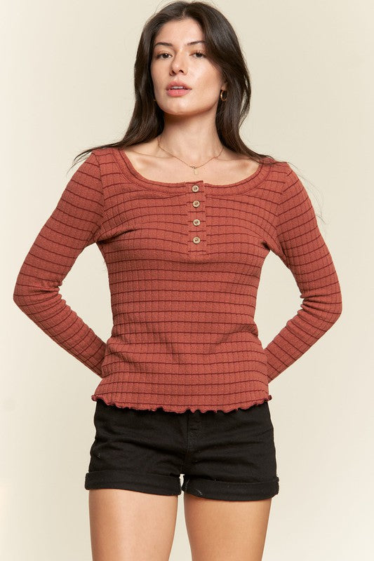 ROUND NECK STRIPE TOP-3 COLORS