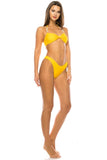 DOUBLE STRANDS PEARL BIKINI WITH KNOTTED TWIST TOP-3 COLORS