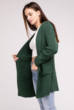 Hooded Open Front Sweater Cardigan-4 Colors