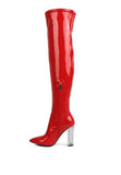 NOIRE THIGH HIGH LONG BOOTS IN PATENT PU- 4 COLORS