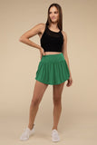 Wide Band Tennis Skirt with Zippered Back Pocket-3 Colors