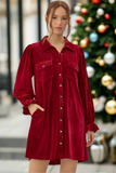 "Holiday Special" Jodifl Corduroy Velvet Pockets Dress