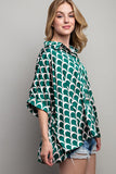 LIGHT SATIN PRINT BUTTON DOWN SHIRT-2 COLORS