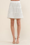 RHINESTONE SUEDE FRINGE SKIRT-6 COLORS